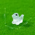 Mini luminous lizard figurine moss micro landscape DIY miniature garden ornament decor - 1.9x1.1x1.7cm / Light Blue