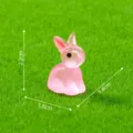 Pink Luminous Mini Rabbit Figurine Resin Cute Micro Landscape Garden DIY Decor Toy - Luminous Rabbit B Style (C4033) / Rose Red