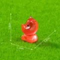Cute luminous resin miniature rhinoceros figurine for micro-landscape DIY gardening decor - Luminous Rhinoceros Style B / Red