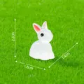 Leuchtende Mini Kaninchen Figur für Mikrolandschaft Garten DIY Desktop Dekoration - Leuchtender Hase B Stil (C4033) / Weiß