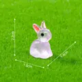 Mini luminous rabbit figurine resin micro landscape desktop garden DIY decoration ornament - Luminous Rabbit B Style (C4033) / Purple