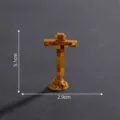 Miniatura cruz de resina figura casa de munecas decoracion micro paisaje escritorio - Estante / Color Oscuro (Estilo 1)