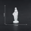 White resin Virgin Mary figurine micro landscape desktop mini ornament height 5.2cm - 5.2x1.9x2.1cm