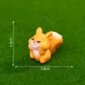 Cute mini squirrel resin figurine for micro landscape DIY miniature desktop ornament - Vivid Squirrel (C2567) / 2.4x3.0cm / 4# Chin Resting Style