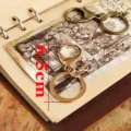 Llavero de metal cierre de mosquetón estilo vintage colgante de bolso tamaño 6.5cm - Dorado