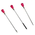 Nail art powder spoon mixing needle DIY accessory tool set with pink crystal handle. - Bubble Poking Needle / Rose Red
