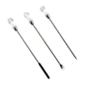 Nail art powder spoon stirring rod DIY crystal handle metal tool set variant display - Bubble Poking Needle / White