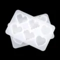 Pixel heart silicone mold for DIY epoxy resin craft pendant making, clear craft supply. - Pixel Heart Mold
