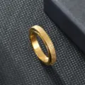 4mm Gold Frosted Spinner Ring Modischer Unisex Ring Verstellbarer Trend Schmuck Detail - Größe 5 / Mattierter Spinner-Stil (4mm) / Gold