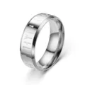 Bague homme acier inoxydable vintage runes nordiques gravées bijou viking rétro chic - Taille 5 / Argent