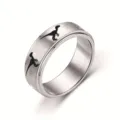 Bague anti-stress dinosaure en acier inoxydable, bijoux tendance brossés pour tous. - Style Vélociraptor / Taille 6