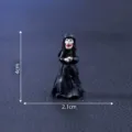 Miniatur Halloween Skelett Braut Figur gotische Mikro Landschaft Dekoration 4cm - Mini Stil (4.0x2.1cm) / Hexe mit offenem Mund