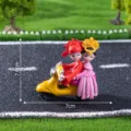 Chinese wedding couple motorcycle figurine miniature DIY decorative accessory cute ornament - Pink Wedding Couple Figure Only (Without Motorcycle)