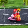Mini Chinese style wedding motorcycle couple figurine resin ornament for DIY micro landscape - Red Wedding Couple Figure Only (Without Motorcycle)