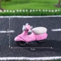 Miniature pink retro scooter toy figurine DIY micro landscape decoration accessory 7cm long - Pink Retro Scooter
