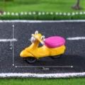 Miniature yellow scooter figurine dollhouse micro landscape DIY decoration ornament 7cm - Yellow Retro Scooter