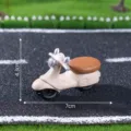 Mini Retro Scooter Figurine Micro Landscape DIY Resin Craft Ornament Desktop Decoration - Beige Retro Scooter
