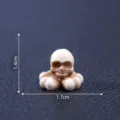 Mini Harz Totenkopf Ornament Halloween Mikrolandschaft DIY Deko Zubehör 1.4x1.7cm - Skeletthaufen