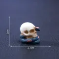 Mini Totenkopf Schlange Figur Halloween Mikro Landschaft DIY Ornament Dekoration 2cm - Viper Schlangenschädel