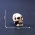 Mini Totenkopf Perle Halloween DIY Landschaft Zubehör Miniatur Figur Deko Teilen - Mechanischer Totenkopf