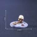 Mini Harz Skelett Kopf Ornament für Halloween Landschaft DIY Dekoration Zubehör. - Aus der Erde steigendes Skelett