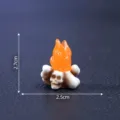 Mini Totenkopf Lagerfeuer Harz Ornament für Halloween Mikro Landschaft Dekoration DIY Miniatur Figur. - Skelett Feuerstelle
