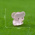 Miniatura de figura de elefante de resina luminosa para decoracion de jardin DIY y micro paisaje. - Estilo Sentado (4#) / 4# Rojo Sentado