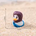 Mini resin Easter angel duck figurine, cute toy pendant and desktop ornament for DIY decor. - Blue Clothes Little Duck (C2600)