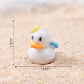 Mini angel duck resin figurine, cute micro landscape ornament for DIY decor, car, desktop. - Angel Little Duck (C2600)