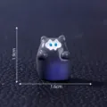 Halloween mini zombie figurine, dark grey resin cute micro landscape DIY decor parts. - Reaper Ghost Cat
