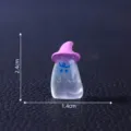 Petite figurine de fantôme d'Halloween chapeau de sorcière violet, micro paysage accessoire 2.4cm - Chat Fantôme Sorcière