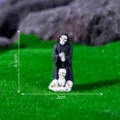 Halloween Miniatur Sensenmann Totenkopf Figur Kunstharz Mikro Landschaft Dekoration 4.5cm - Sensenmann (C2452)