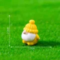 Miniature yellow gnome figurine resin micro landscape DIY terrarium decor accessory - Yellow Gnome with Pom-pom