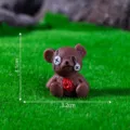 Miniatur Halloween gruselig genähter Teddybär Harz Figur Mikro Landschaft DIY Ornament - Tyrannenbärchen (C2452)