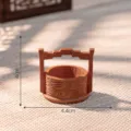 Mini antikes Brunnen Modell Puppenhaus DIY Zubehör Mikro Landschaft kleine Deko 4,4cm - 9# Rund Doppelschicht