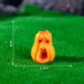 Mini Halloween Kürbis Figur Miniatur Mikro Landschaft Harz Ornament gruselige Deko - Wehklagender Kürbis (C2452)