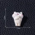 Mini figurine de chat zombie d'Halloween en résine accessoire micro paysage 2.4x1.7cm - Petite Momie