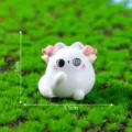 Kleine Tierfigur für Mikro-Landschaft DIY Garten Dekor, süße weiße Harz Mini Deko Puppe 3cm. - Widder Katze Figur (1#)