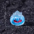 Miniatür leuchtende blaue Kürbis Schleim Figur, süße DIY Harz Ornament Dekoration, 2.7cm. - Kleine Zombie Kürbis