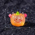 Mini Halloween Kunstharz Kürbis Figur DIY leuchtend Teufel Charm Mikro Landschaft Dekor. - Kleiner Teufel Kürbis