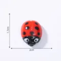 Miniatur Harz leuchtende Marienkäfer Figur für Mikro Landschaft Garten DIY Dekor Zubehör - Nicht Leuchtender Marienkäfer (4# Marienkäfer) / S / Rot