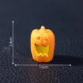 Kleine Harz Halloween Kürbis Figur Anhänger für DIY Mikrolandschaft Handwerk, orange. - Lachender Kürbis