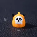 Halloween Geist Kürbis Miniatur Figur DIY Mikro Landschaft süße Harz Ornament Dekoration 2cm - Skelett-Kürbis