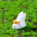 Miniatur weisse Insekten Figur mit orangeen Fluegeln fuer Mikrolandschaft DIY Dekoration. - Motte Groß Einfarbig (1#)