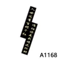 Black acrylic DIY phone case patch with golden Chinese poetry calligraphy quote accessory. - Poetry Calligraphy Style (A1168)