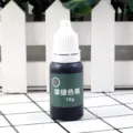 Green color essence for UV epoxy resin DIY crystal glue coloring pigment 10g bottle detail. - 10g/Piece / Grass Green