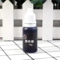 Black epoxy resin dye pigment detail shot, 10g small bottled liquid colorant for DIY craft. - 10g/Piece / Black