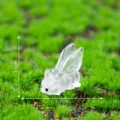Transparente Kristall Mini Insektenfigur für DIY Mikrolandschaft Tischdeko 1.5x1.7cm - Leuchtende Motte Klein (19#)