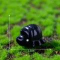 Mini schwarze Insekten Figur für Mikro Landschaft DIY Terrarium Dekor ca. 1.4x2.3cm Deko - Hirschkäfer Groß (2#)