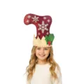 Kerstfeest hoofdtooi grappige sneeuwvlok hulst bes 3d print feestelijk haaraccessoire - Maat 2X Groot / TD-1211 (Kind) / Rood